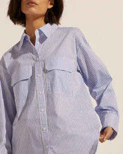 zoe kratzmann Tops|Reprieve Top-Ocean Stripe