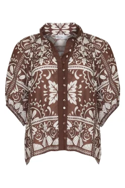 zoe kratzmann Tops|Roam Top-Choc Mosaic