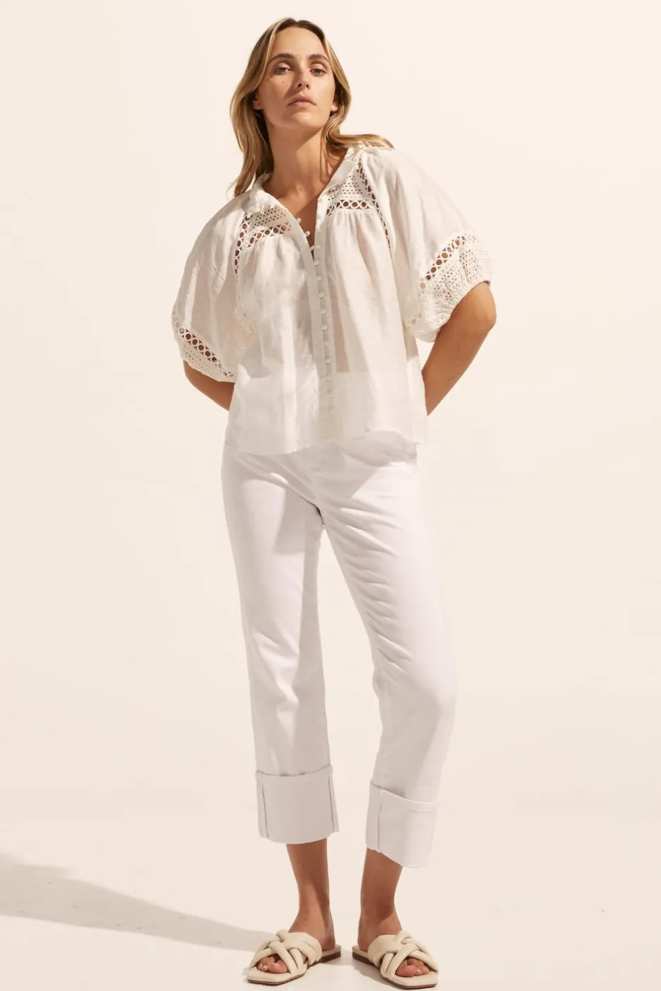 zoe kratzmann Tops|Roam Top-Porcelain