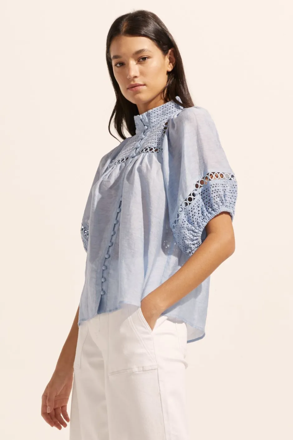 zoe kratzmann Tops|Roam Top-Sky