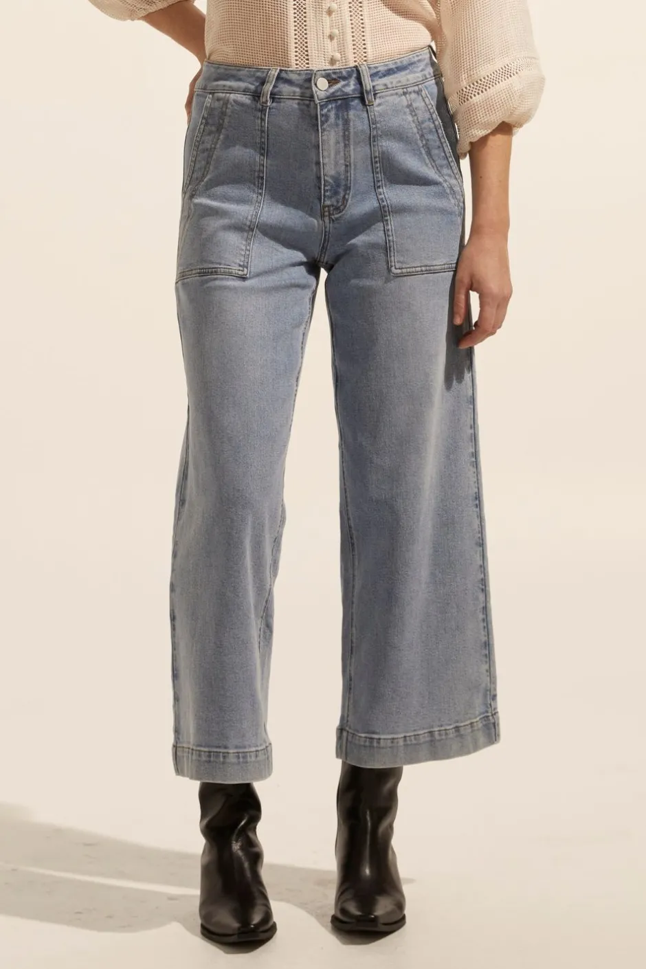 zoe kratzmann Bottoms|Rogue Jean-Washed Denim