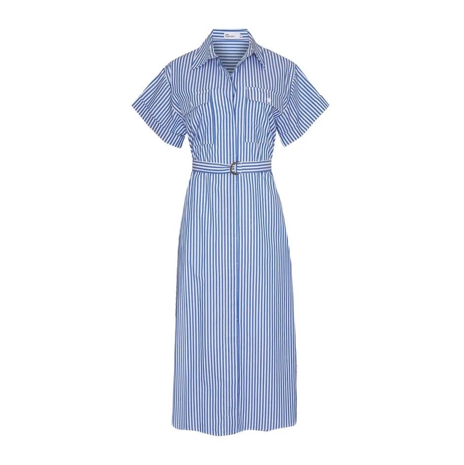 zoe kratzmann Dresses|Rote Dress-Cobalt Stripe