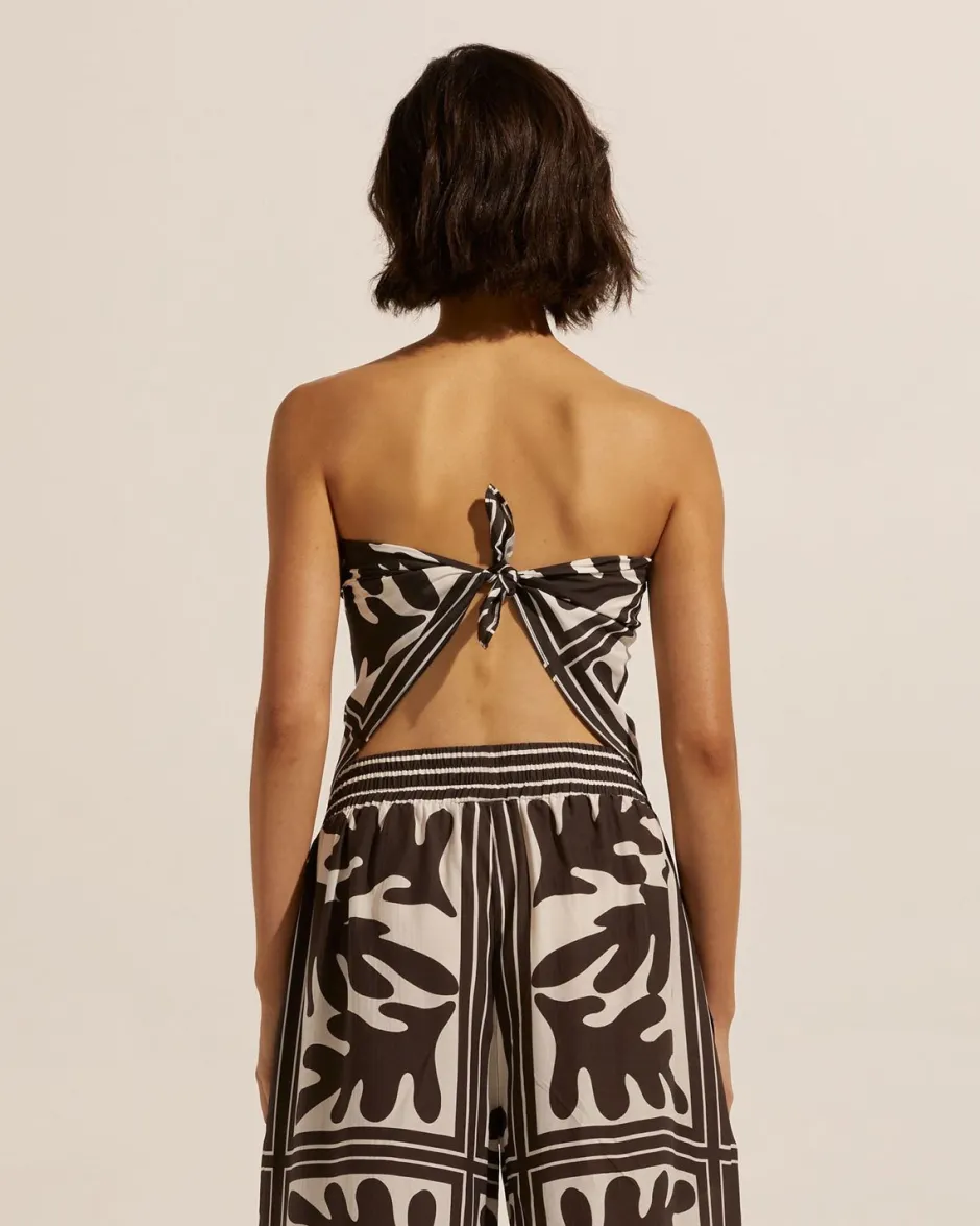 zoe kratzmann Tops|Scarf-Frond Choc