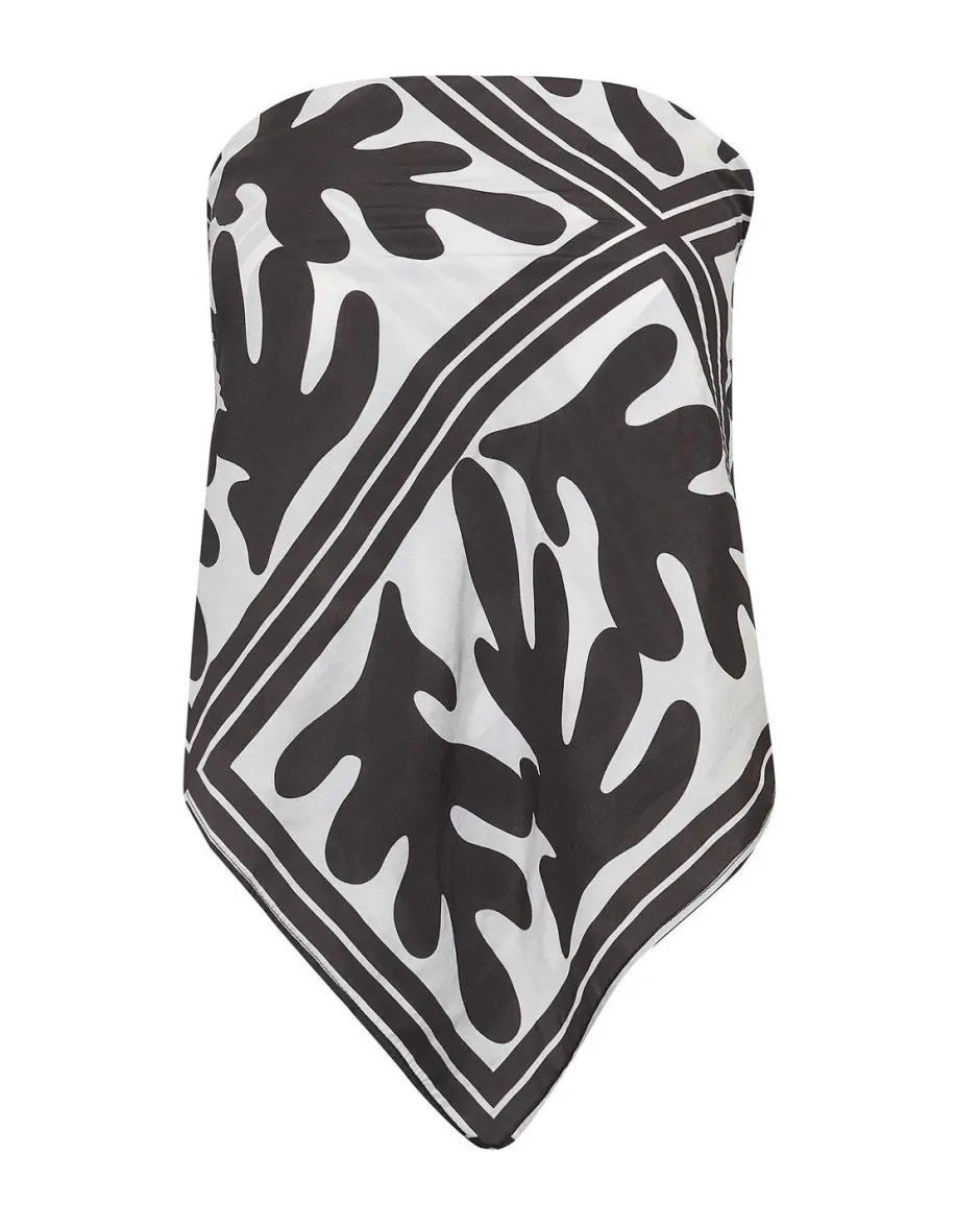 zoe kratzmann Tops|Scarf-Frond Choc