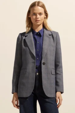 zoe kratzmann Jackets|Scout Jacket-Sapphire Check