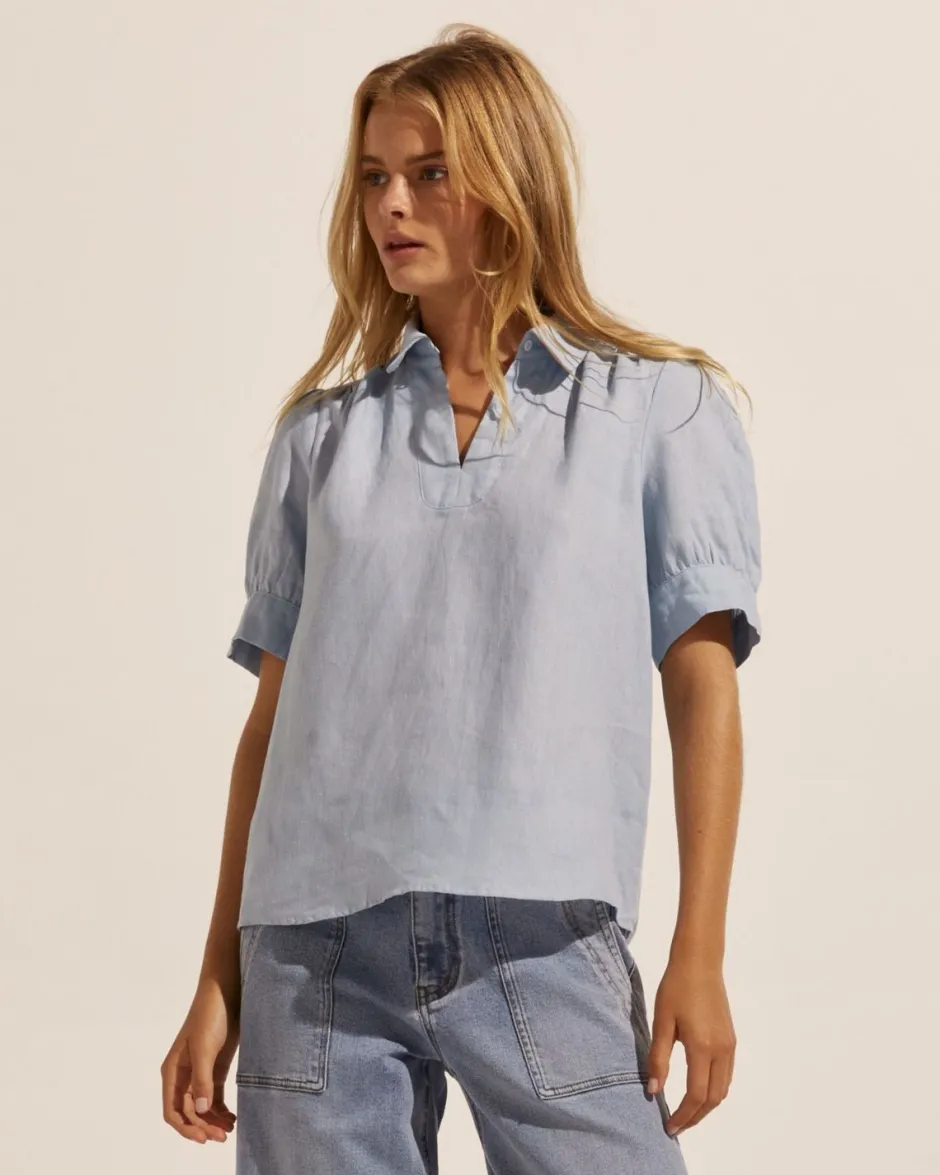 zoe kratzmann Tops|Serene Top-Sky