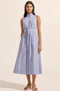 zoe kratzmann Dresses|Snippet Dress-Cobalt Stripe