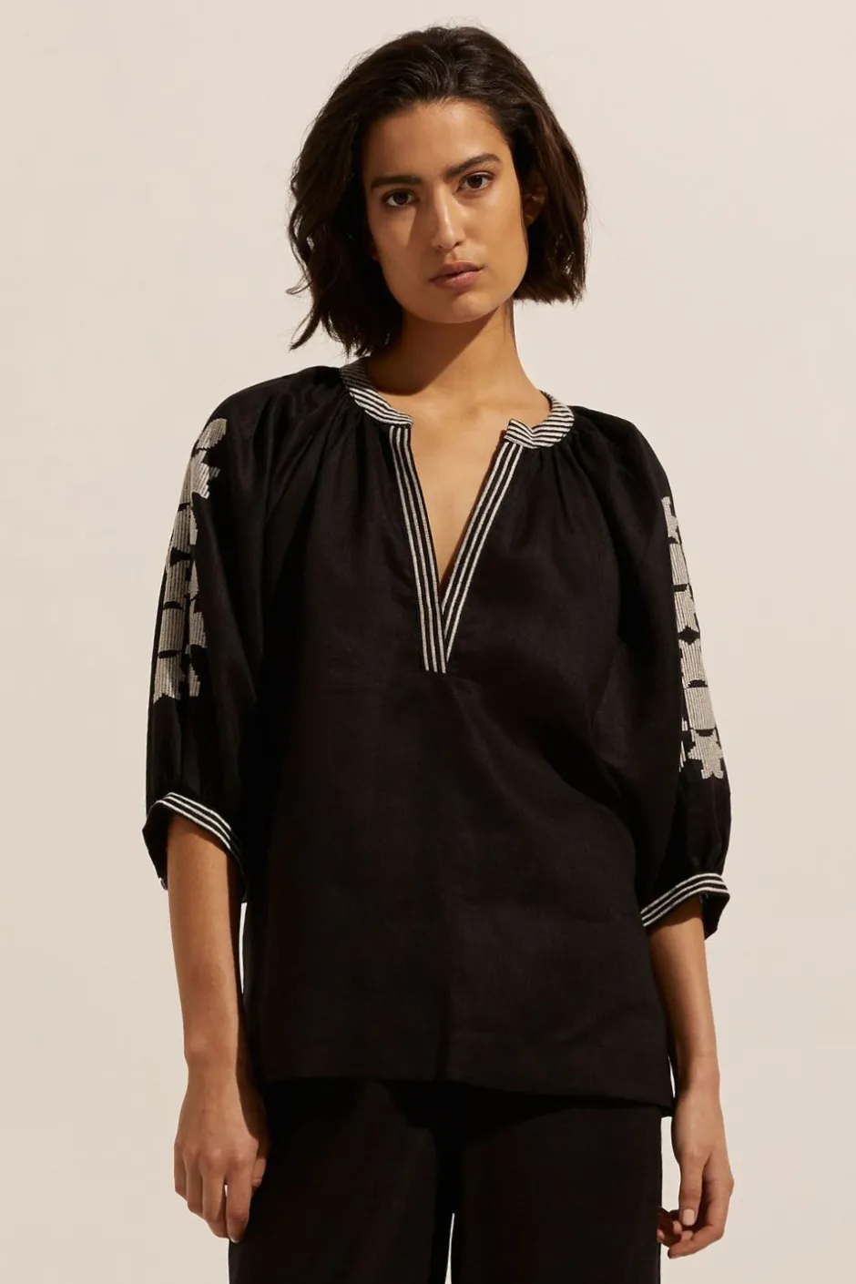 zoe kratzmann Tops|Solitude Top-Black