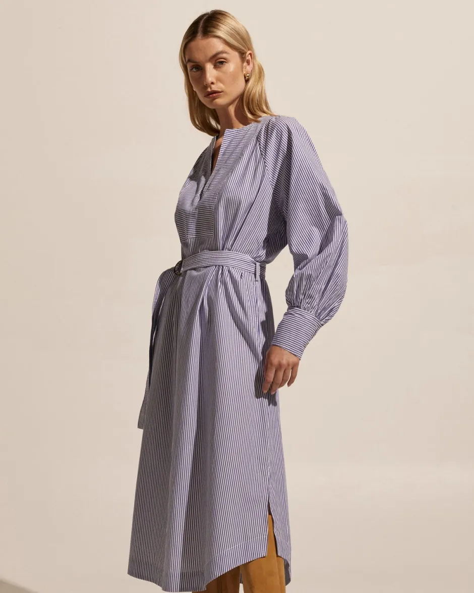 zoe kratzmann Dresses|Standpoint Dress-Navy Stripe