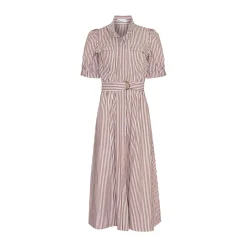 zoe kratzmann Dresses|Starling Dress-Mocha Stripe