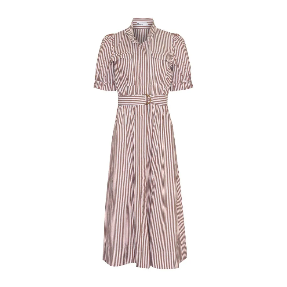 zoe kratzmann Dresses|Starling Dress-Mocha Stripe