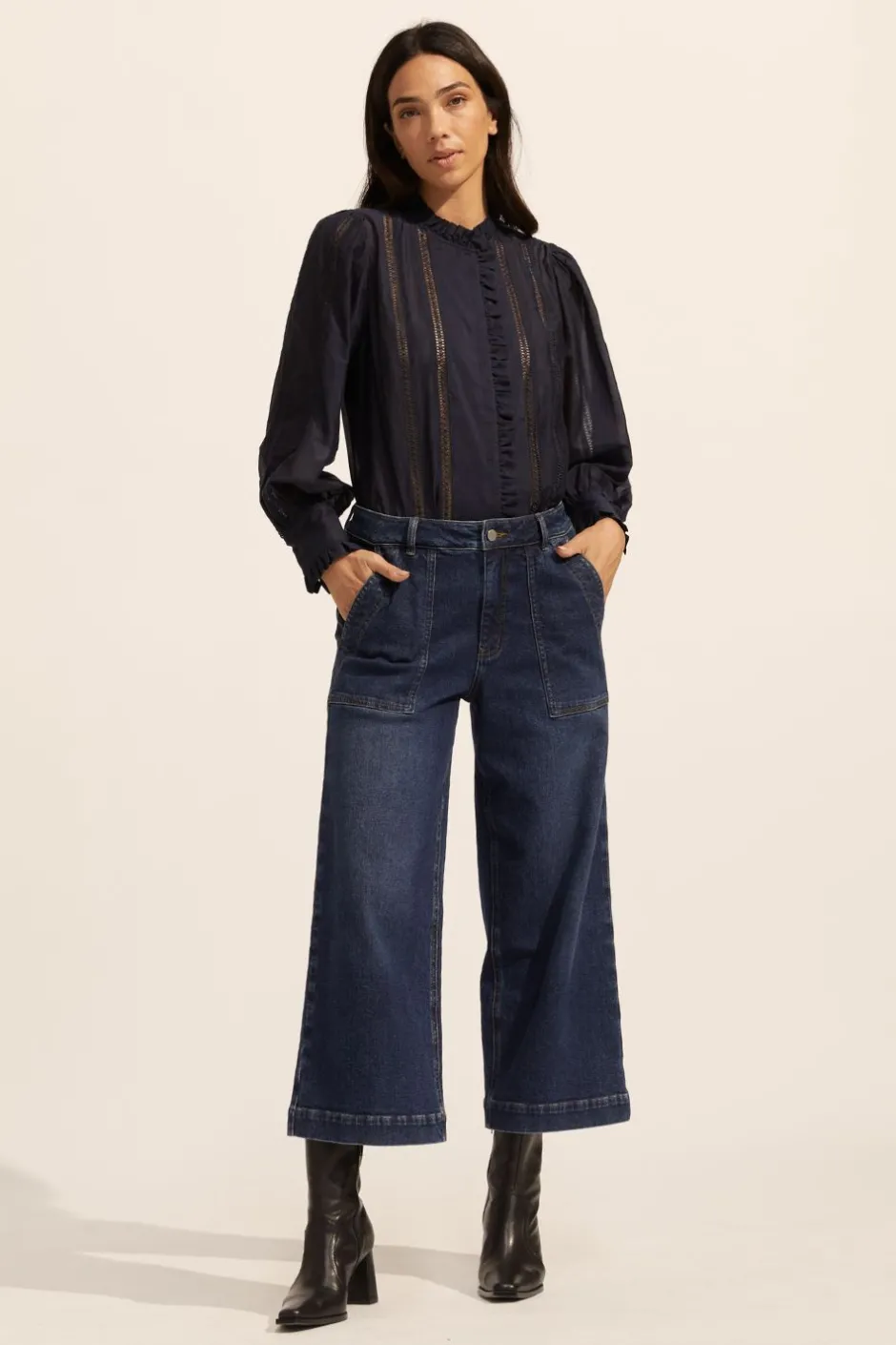 zoe kratzmann Tops|Swoon Top-Indigo