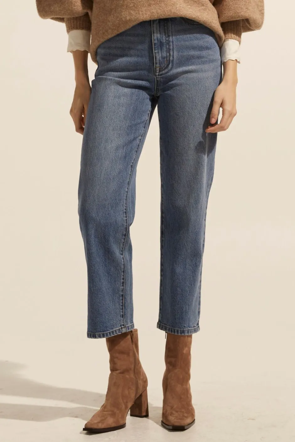 zoe kratzmann Bottoms|Tariff Jean-Mid Wash Denim