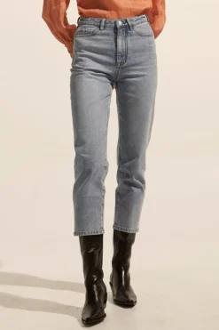 zoe kratzmann Bottoms|Tariff Jean-Washed Denim