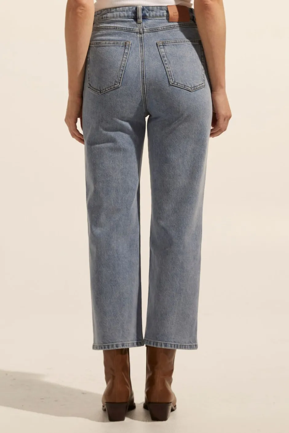 zoe kratzmann Bottoms|Tariff Jean-Washed Denim