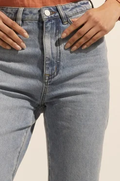 zoe kratzmann Bottoms|Tariff Jean-Washed Denim