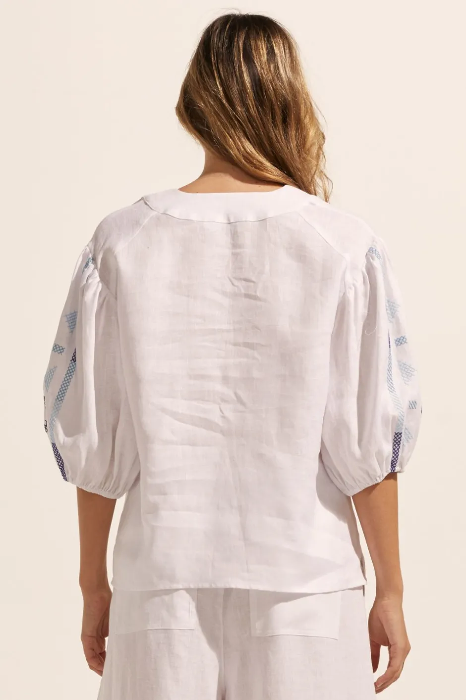 zoe kratzmann Tops|Theme Top-Azure Embroid