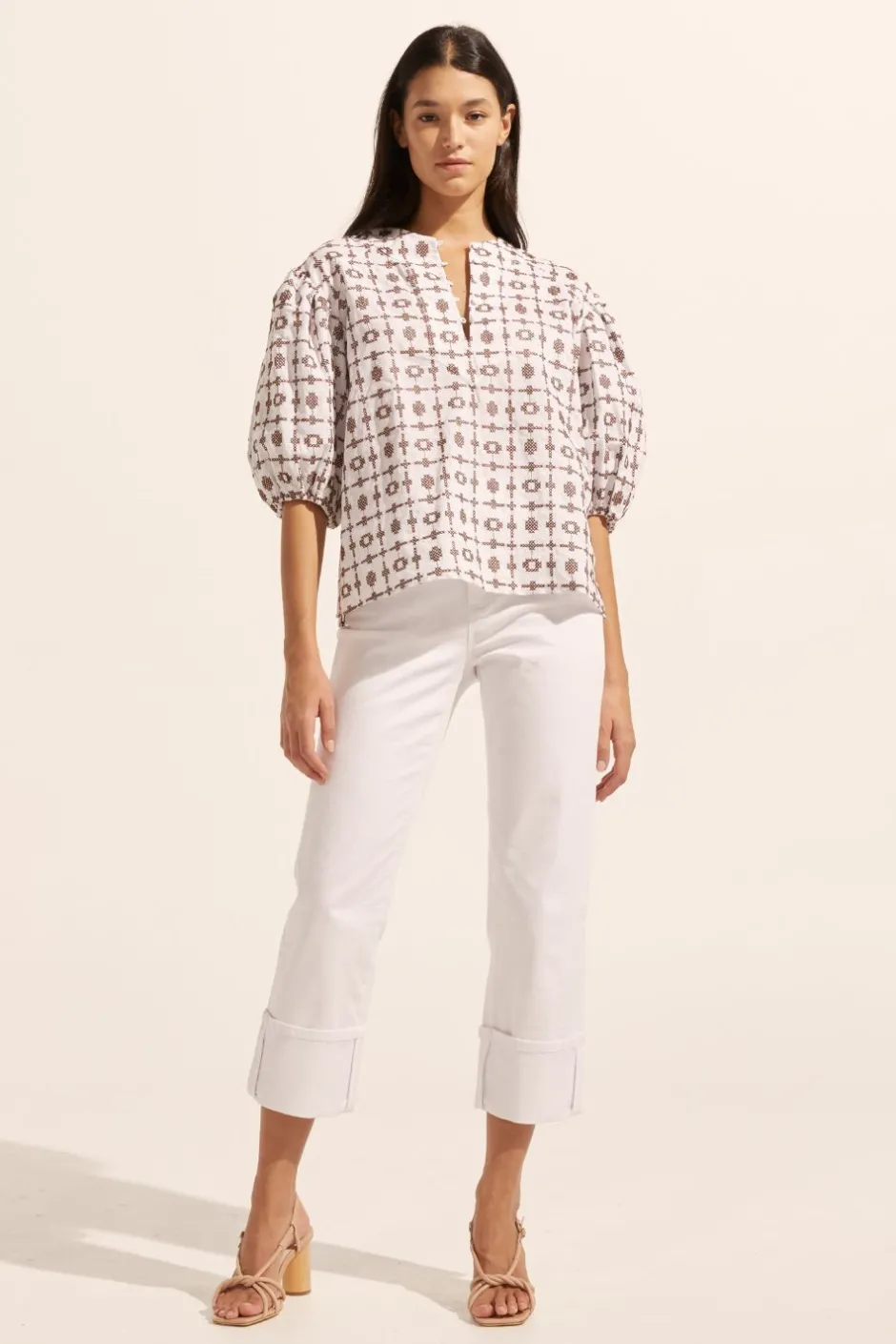 zoe kratzmann Tops|Theme Top-Carob Embroid