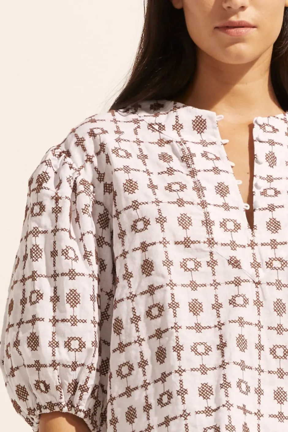 zoe kratzmann Tops|Theme Top-Carob Embroid