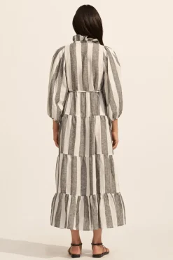 zoe kratzmann Dresses|Toast Dress-Black Wide Stripe