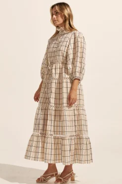 zoe kratzmann Dresses|Toast Dress-Ivory Check