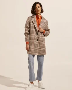 zoe kratzmann Coats|Transit Coat-Musk Check