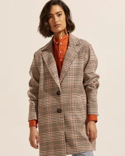 zoe kratzmann Coats|Transit Coat-Musk Check