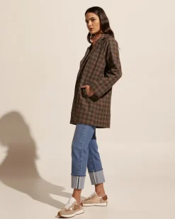 zoe kratzmann Coats|Transit Coat-Toasted Check