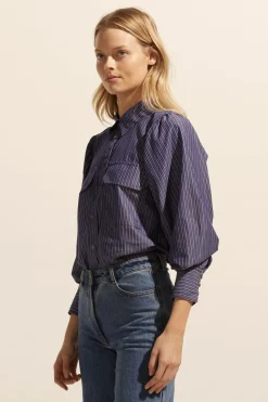zoe kratzmann Tops|Underpin Top-Yale Stripe