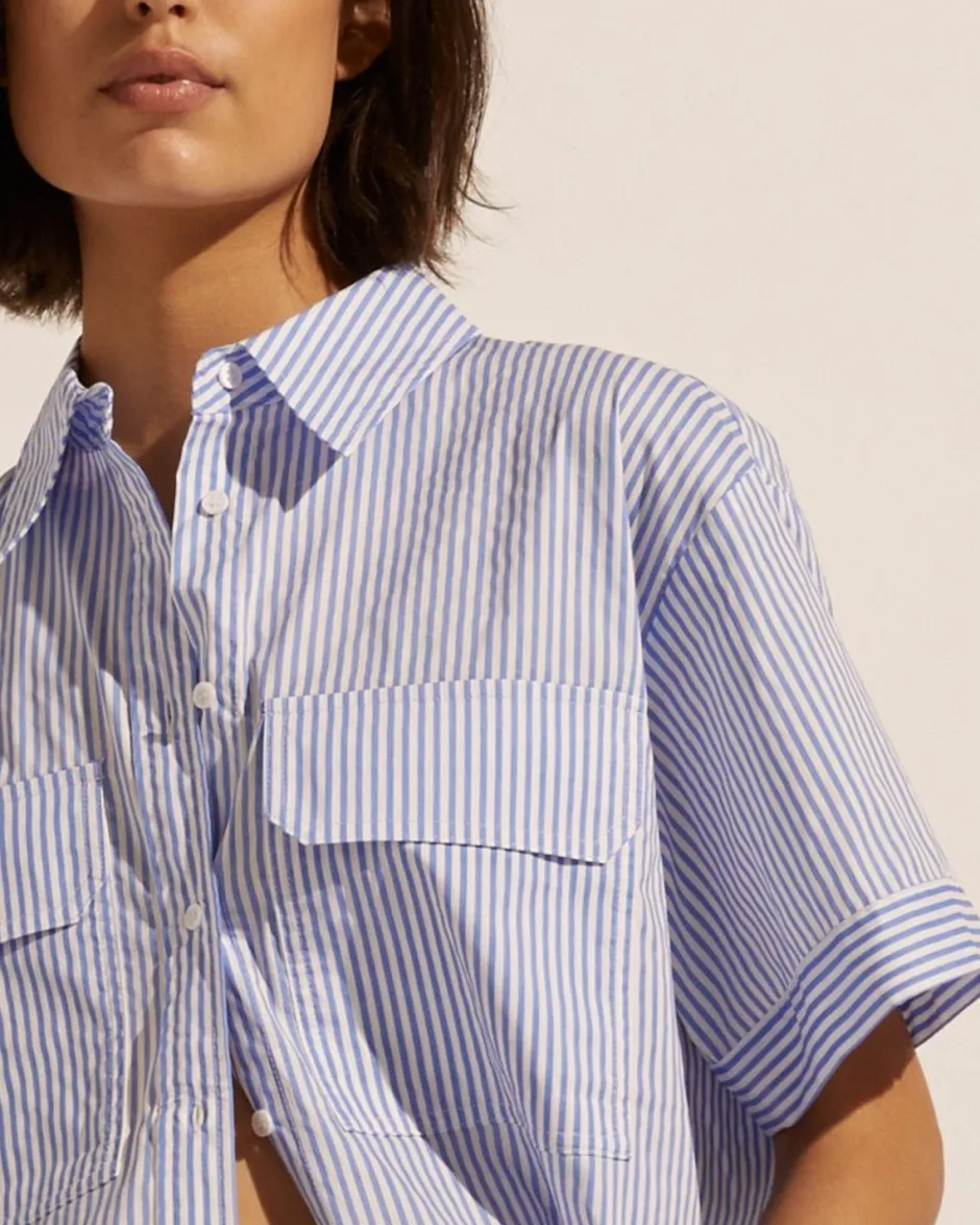 zoe kratzmann Tops|Unite Top-Ocean Stripe