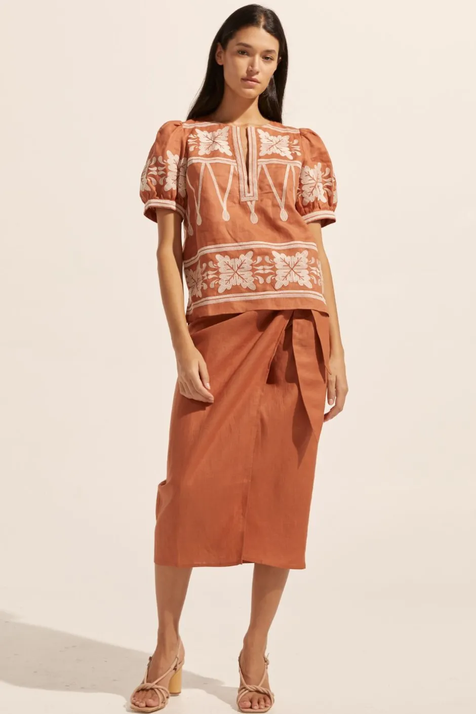 zoe kratzmann Tops|Venture Top-Ginger Embroid