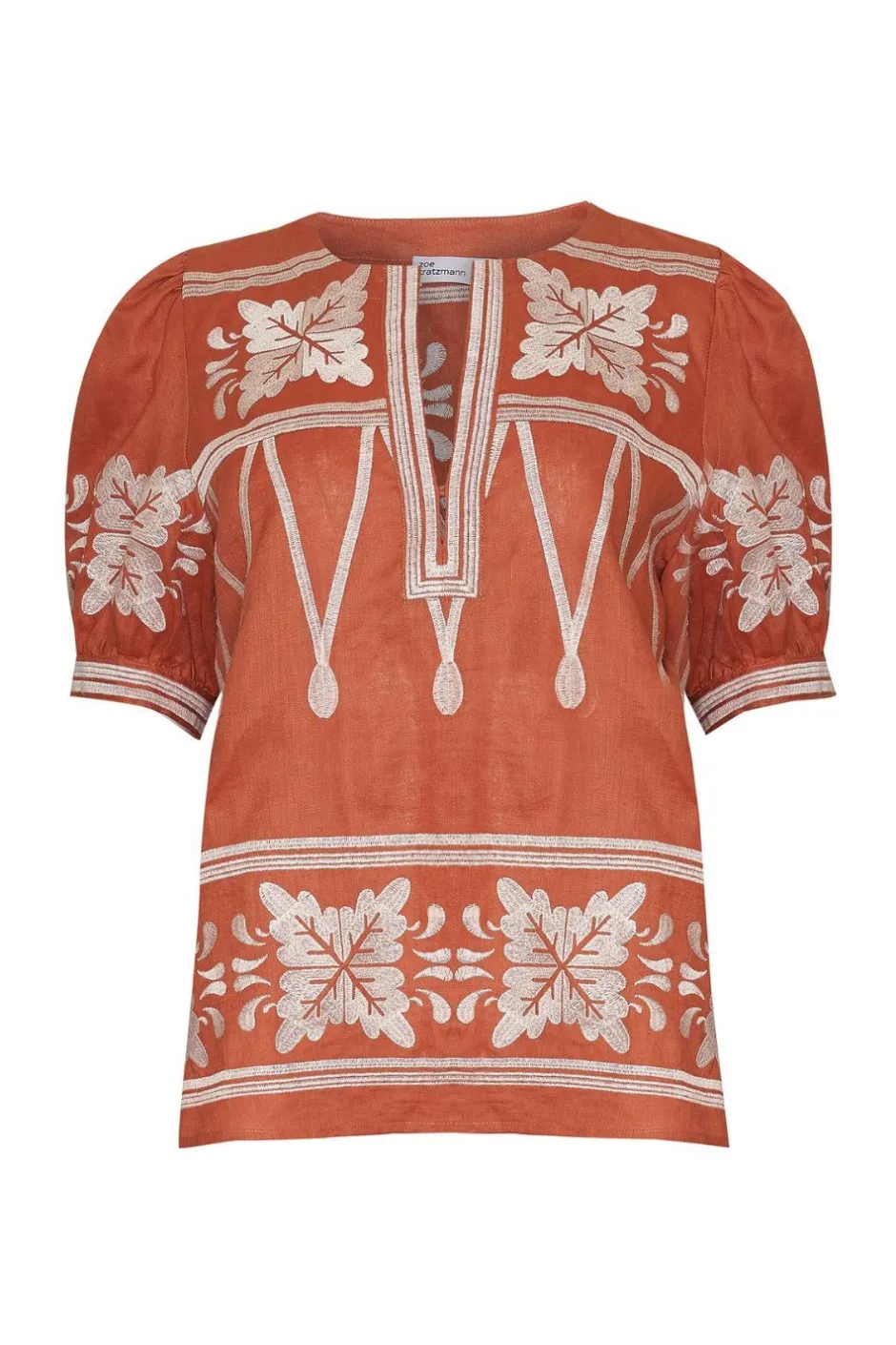 zoe kratzmann Tops|Venture Top-Ginger Embroid
