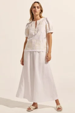 zoe kratzmann Tops|Venture Top-Porcelain Embroid