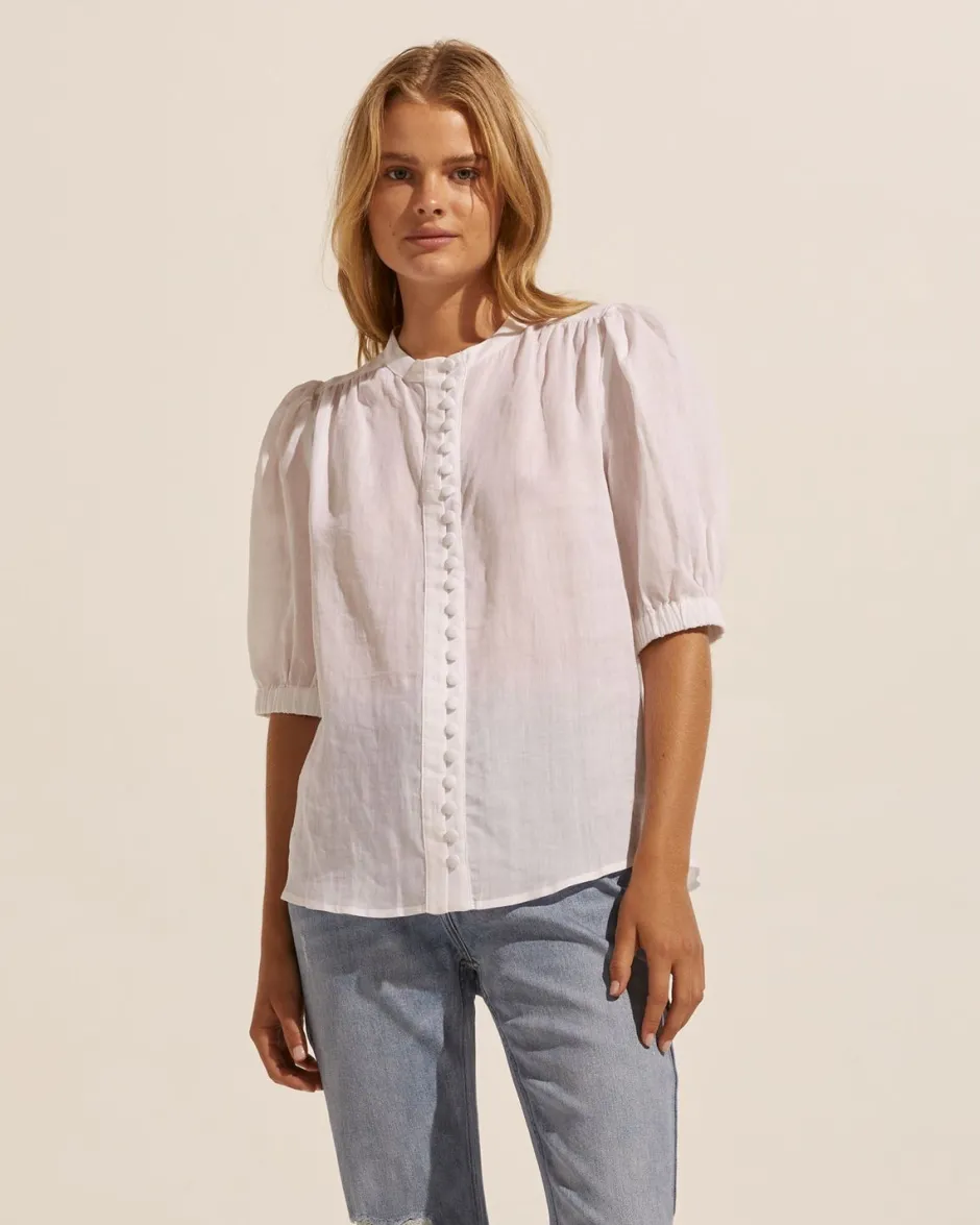 zoe kratzmann Tops|Virtue Top-Porcelain