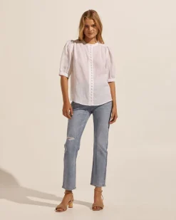 zoe kratzmann Tops|Virtue Top-Porcelain