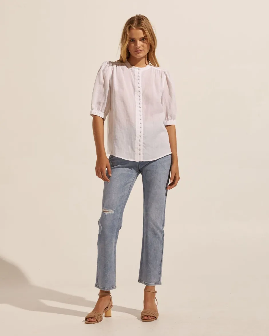 zoe kratzmann Tops|Virtue Top-Porcelain