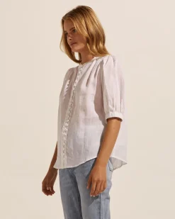 zoe kratzmann Tops|Virtue Top-Porcelain