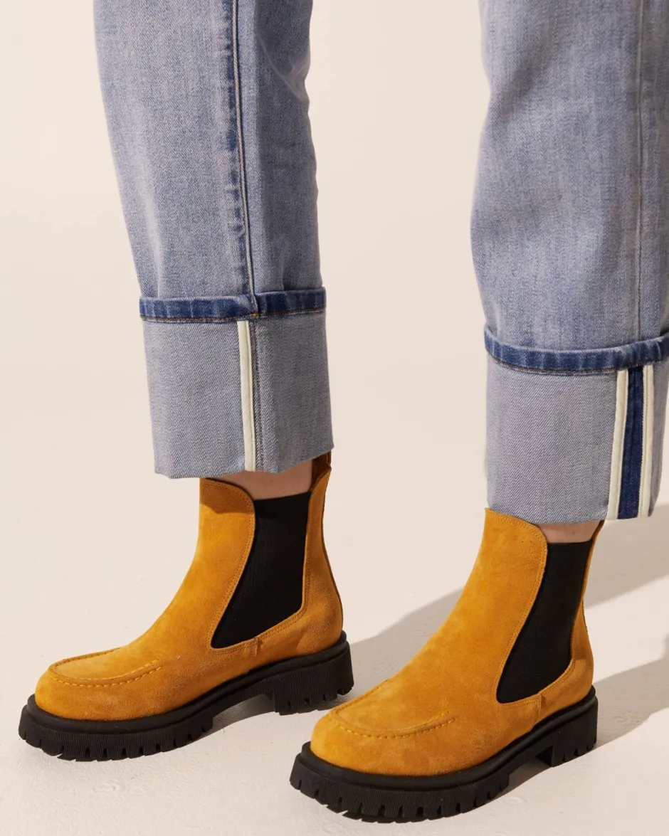 zoe kratzmann Boots|Vixen Boot-Mustard Suede
